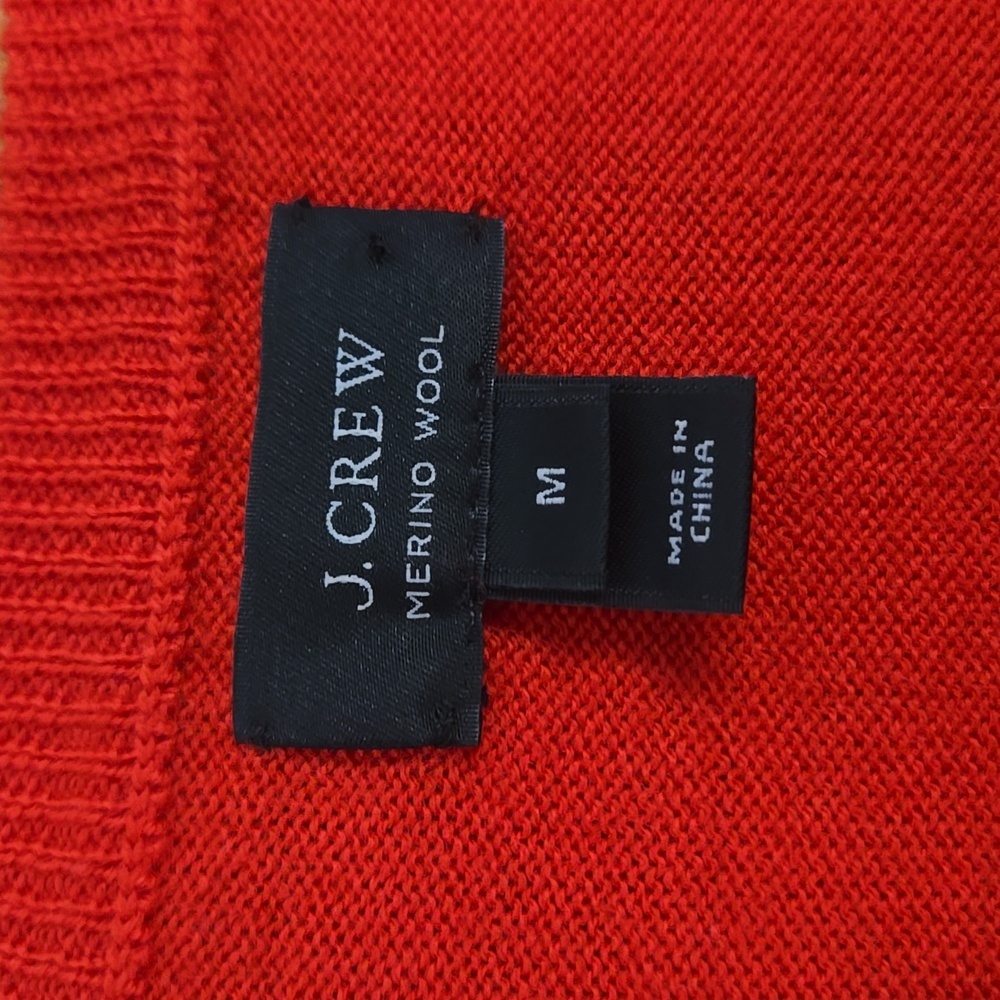 J.Crew Men's Merino Wool Sweater in Tomato Red MEDIUM - Picture 4 of 11